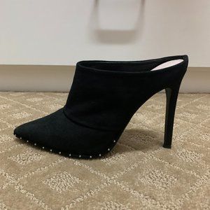 Black Velvet Mules